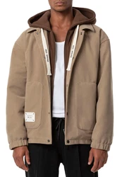 RedBridge Winterjacke mit Kapuze Beige/Khaki/Braun