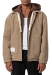 RedBridge Winterjacke mit Kapuze Beige/Khaki/Braun