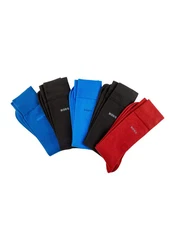 BOSS Businesssocken RS Uni Col CC mit Schriftzug Blau/Dunkelblau/Mischfarben