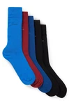 BOSS Businesssocken RS Uni Col CC mit Schriftzug Blau/Dunkelblau/Mischfarben
