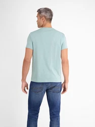 LERROS Basic T-Shirt mit Logostitch unifarben