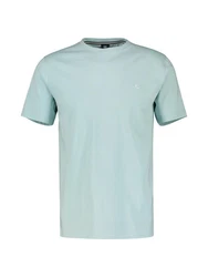 LERROS Basic T-Shirt mit Logostitch unifarben