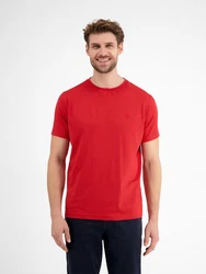 LERROS Basic T-Shirt mit Logostitch unifarben