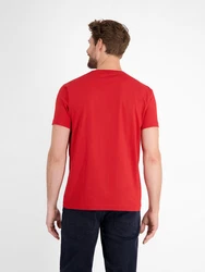 LERROS Basic T-Shirt mit Logostitch unifarben
