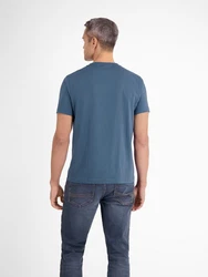 LERROS Basic T-Shirt mit Logostitch unifarben