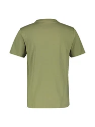 LERROS Basic T-Shirt mit Logostitch Dunkelgrün/Grün