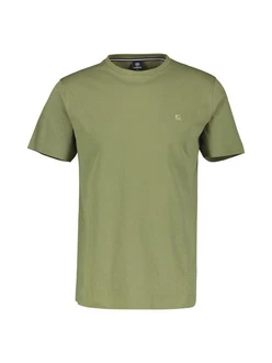 LERROS Basic T-Shirt mit Logostitch Dunkelgrün/Grün LERROS Basic T-Shirt mit Logostitch Dunkelgrün/Grün