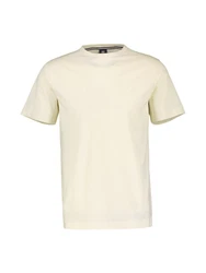 LERROS Basic T-Shirt mit Logostitch Khaki/Creme/Beige/Weiß/Gelb