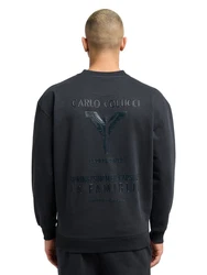 CARLO COLUCCI Sweatshirt D'ottavio Dunkelblau/Dunkelgrau/Schwarz/Grau