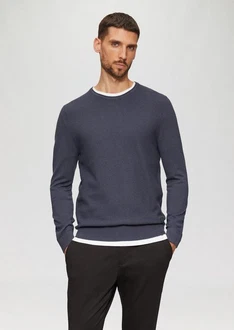 s.Oliver Strickpullover mit Strukturmix und Logo-Patch Dunkelblau/Grau s.Oliver Strickpullover mit Strukturmix und Logo-Patch Dunkelblau/Grau