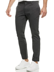 Indicode Herren Rodekro Chinohose Super Stretch mit 4 Taschen Dunkelgrau/Hellgrau/Grau/Khaki