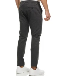 Indicode Herren Rodekro Chinohose Super Stretch mit 4 Taschen Dunkelgrau/Hellgrau/Grau/Khaki