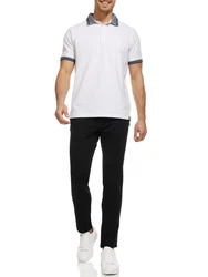 Indicode Herren Rodekro Chinohose Super Stretch mit 4 Taschen Schwarz/Khaki