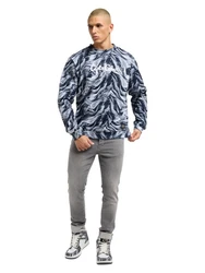 CARLO COLUCCI Sweatshirt Dotti Grau/Hellblau/Dunkelblau/Blau