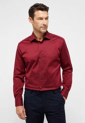 Eterna Langarmhemd MODERN FIT NON IRON Dunkelrot/Rot/Bordeaux