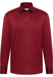 Eterna Langarmhemd MODERN FIT NON IRON Dunkelrot/Rot/Bordeaux