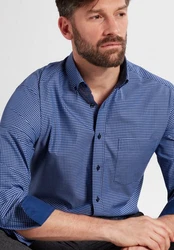 Eterna Langarmhemd MODERN FIT Dunkelblau/Blau/Hellblau/Grau