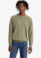 LEVI'S Pullover Lightweight Housemark Sweater Dunkelgrün/Khaki/Grün