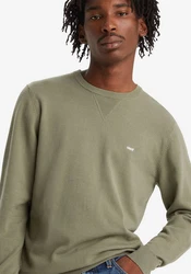 LEVI'S Pullover Lightweight Housemark Sweater Dunkelgrün/Khaki/Grün