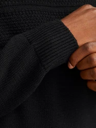 Jack & Jones Rundhalspullover JJJERRY KNIT CREW NECK Schwarz
