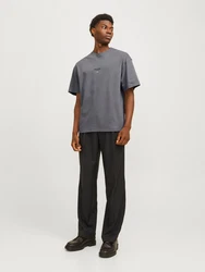 Jack & Jones Rundhalsshirt JJEURBAN EDGE STUDIO TEE SS O-NECK Dunkelgrau/Grau/Hellgrau