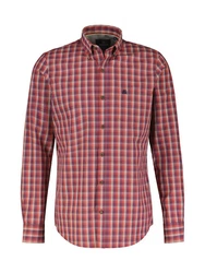 LERROS Karohemd mit Button-down-Kragen Rot/Lila/Dunkelrot