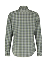 LERROS Karohemd mit Button-down-Kragen Dunkelgrün/Grün
