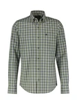 LERROS Karohemd mit Button-down-Kragen Dunkelgrün/Grün