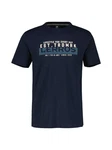 LERROS Unifarbenes T-Shirt mit Print Dunkelblau/Blau/Hellblau