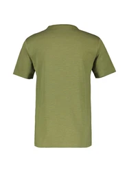LERROS Unifarbenes T-Shirt mit Print Dunkelgrün/Khaki
