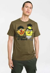 LOGOSHIRT T-Shirt Sesamstrasse - Ernie & Bert Dunkelgrün/Khaki/Grün