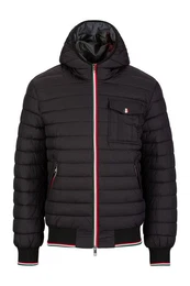 Steppjacke JASPER Elegante Herren-Kapuzenjacke in Schwarz mit italienischen
