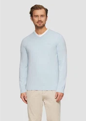 s.Oliver Strickpullover Hellblau/Blau