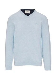 s.Oliver Strickpullover Hellblau/Blau