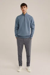 WE Fashion Sweater Grau/Blau/Dunkelblau