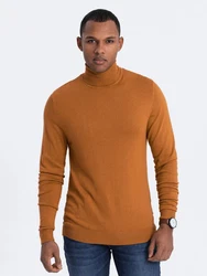 OMBRE Rollkragenpullover Schwarz/Orange/Braun