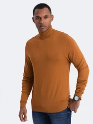 OMBRE Rollkragenpullover Schwarz/Orange/Braun