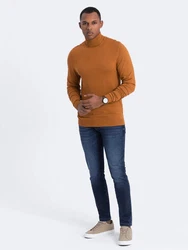 OMBRE Rollkragenpullover Schwarz/Orange/Braun
