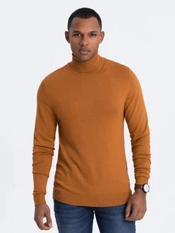 OMBRE Rollkragenpullover Schwarz/Orange/Braun OMBRE Rollkragenpullover Schwarz/Orange/Braun