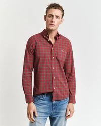 Gant Langarmhemd Rot/Braun/Dunkelrot