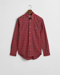 Gant Langarmhemd Rot/Braun/Dunkelrot