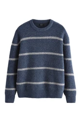 Next Rundhalspullover Regular Fit Blau/Dunkelblau/Grau/Hellblau