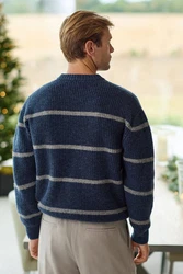 Next Rundhalspullover Regular Fit Blau/Dunkelblau/Grau/Hellblau