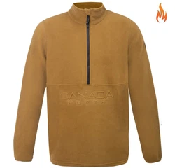 Canada North Herren Strickfleecejacke Halfzip Caribo2 Hellblau/Braun/Schwarz/Orange/Dunkelblau/Grau
