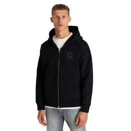 CHASIN' Kapuzenplschjacke Tokyo Full Zip Hoodie, schwarz