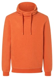 Timezone Sweatshirt Scarf Collar Orange