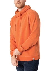 Timezone Sweatshirt Scarf Collar Orange