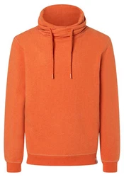 Timezone Sweatshirt Scarf Collar Orange