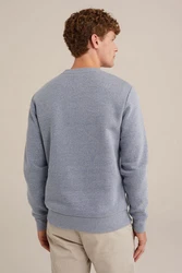WE Fashion Sweater Grau/Hellblau/Blau