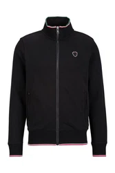 19V69 ITALIA Sweater ZAAN Herren-Trainingsjacke Schwarz/Rot